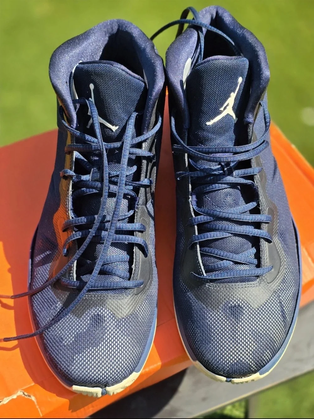 Air Jordan Men’s Navy Blue Basketball Shoes Navy blue camo Jordan’s size 13